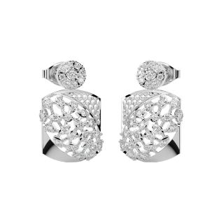 Loop Round Diamond Stud Earrings